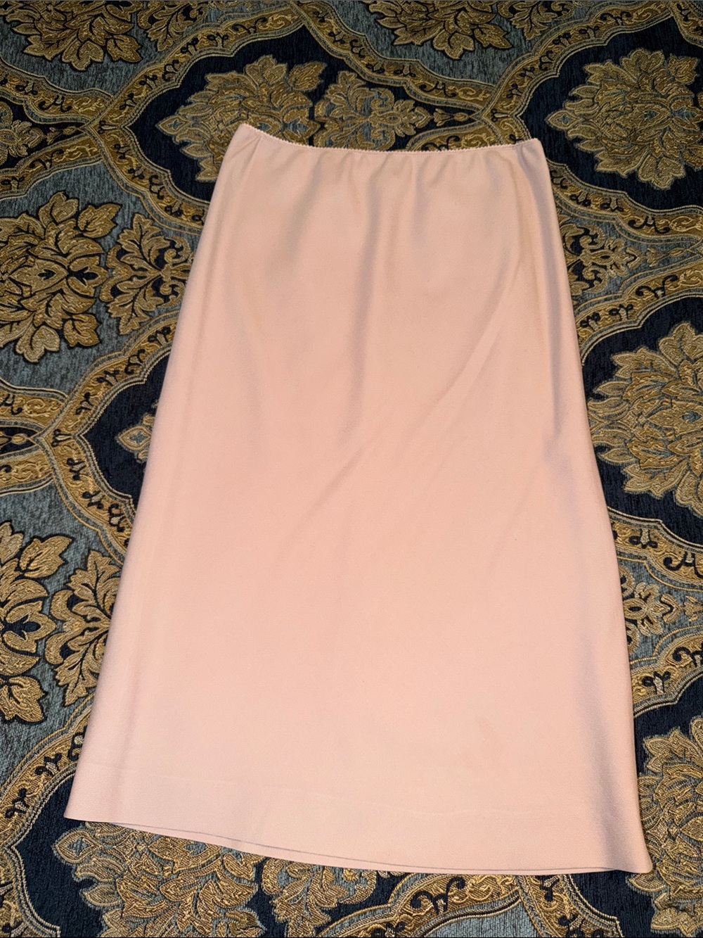 J. Crew Pale Pink Elastic Waist Midi Skirt